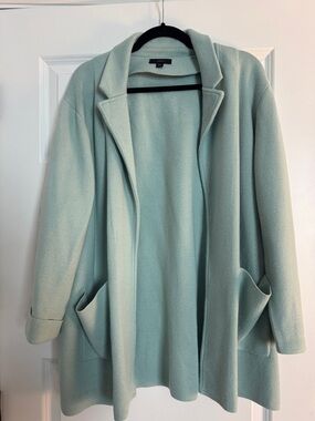 J. Crew Light Mint Open-Front sweater Blazer